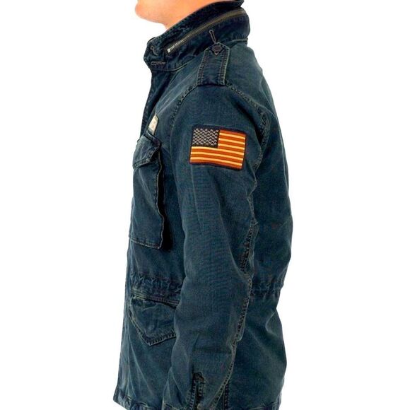 Polo Ralph Lauren Deep Indigo Denim Military Field Jacket - Picture 15 of 17